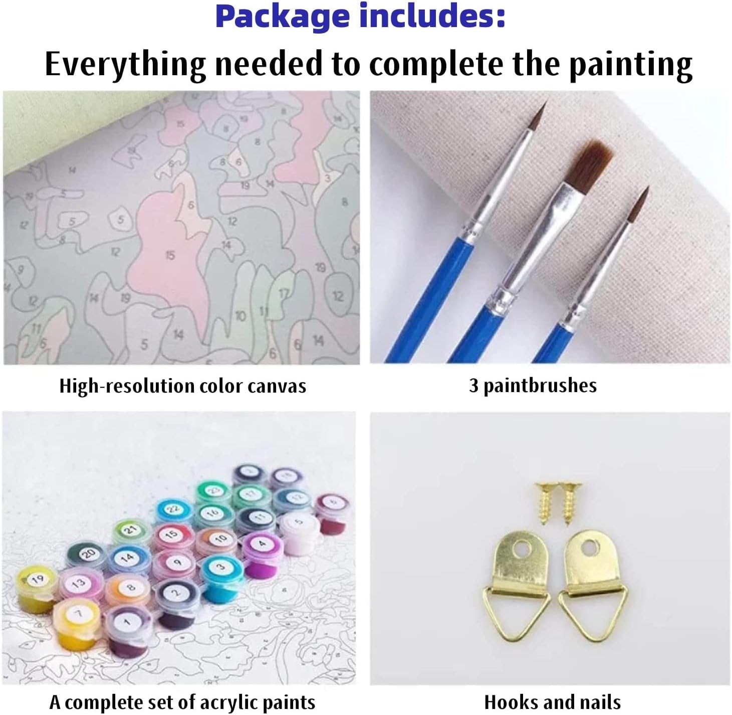 payjik Paint by Numbers Kit for Adults, Complete DIY Painting on 16x20 Inch Canvas, Beginner-Friendly Oil Art for Home Wall Decor, Relaxing Creative Gift for Women and Men