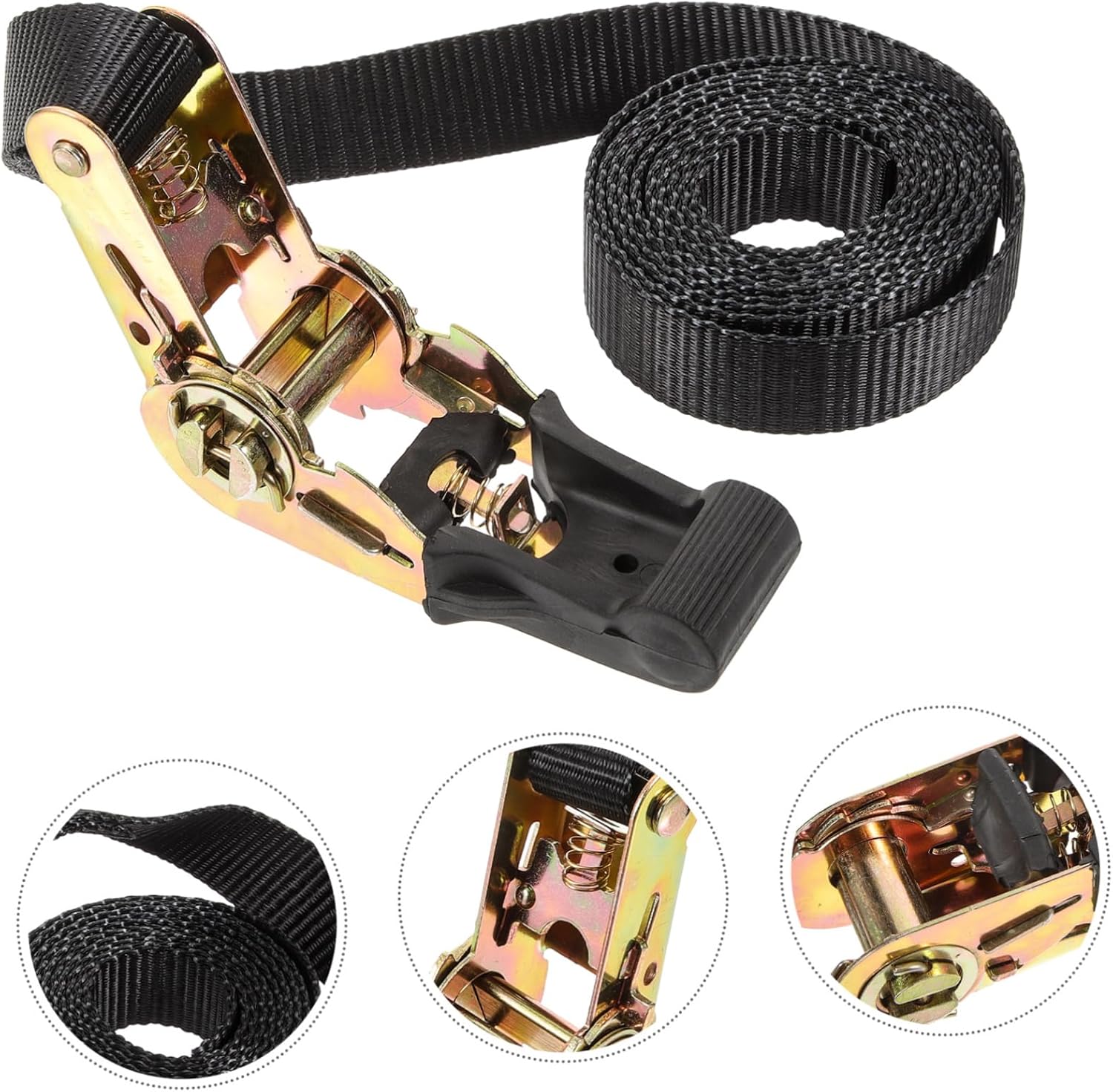 Gatuida 4pcs Ratchet Straps for Cargo Endless Retractable Tie Down Straps Heavy Duty Car Trailer Lashing