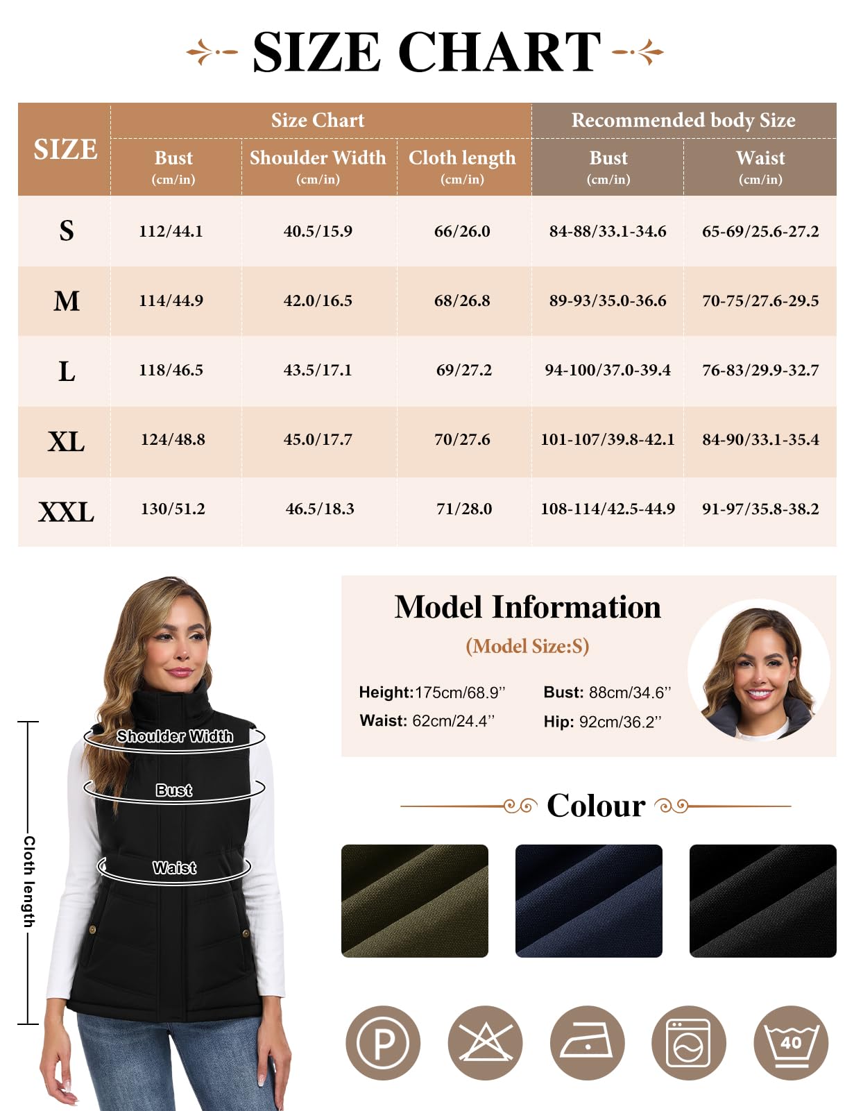 Tuopuda Chaleco Mujer Polar Chaleco Acolchado Invierno Termico Chaquetas sin Mangas con Capucha Desmontable Chalecos Exteriores con Bolsillos Outwear con Cremallera