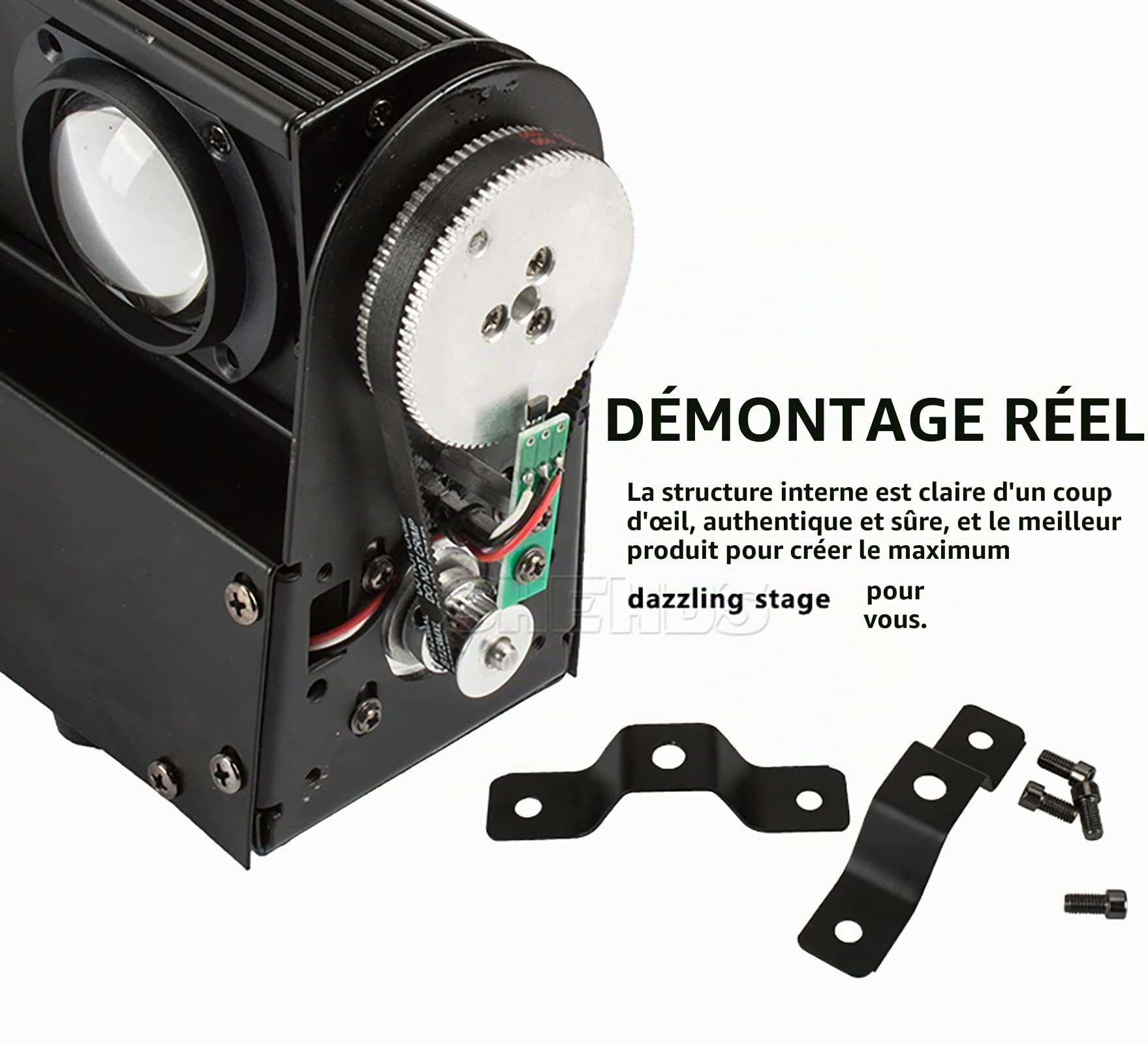 SHEHDS Barre lumineuse LED à tête mobile 8 x 12 W RGBW 4 en 1 - Faisceau et effet éblouissant - Angle de lentille de 8 ° - Barre lumineuse DMX inclinable à 180 ° et contrôle du son