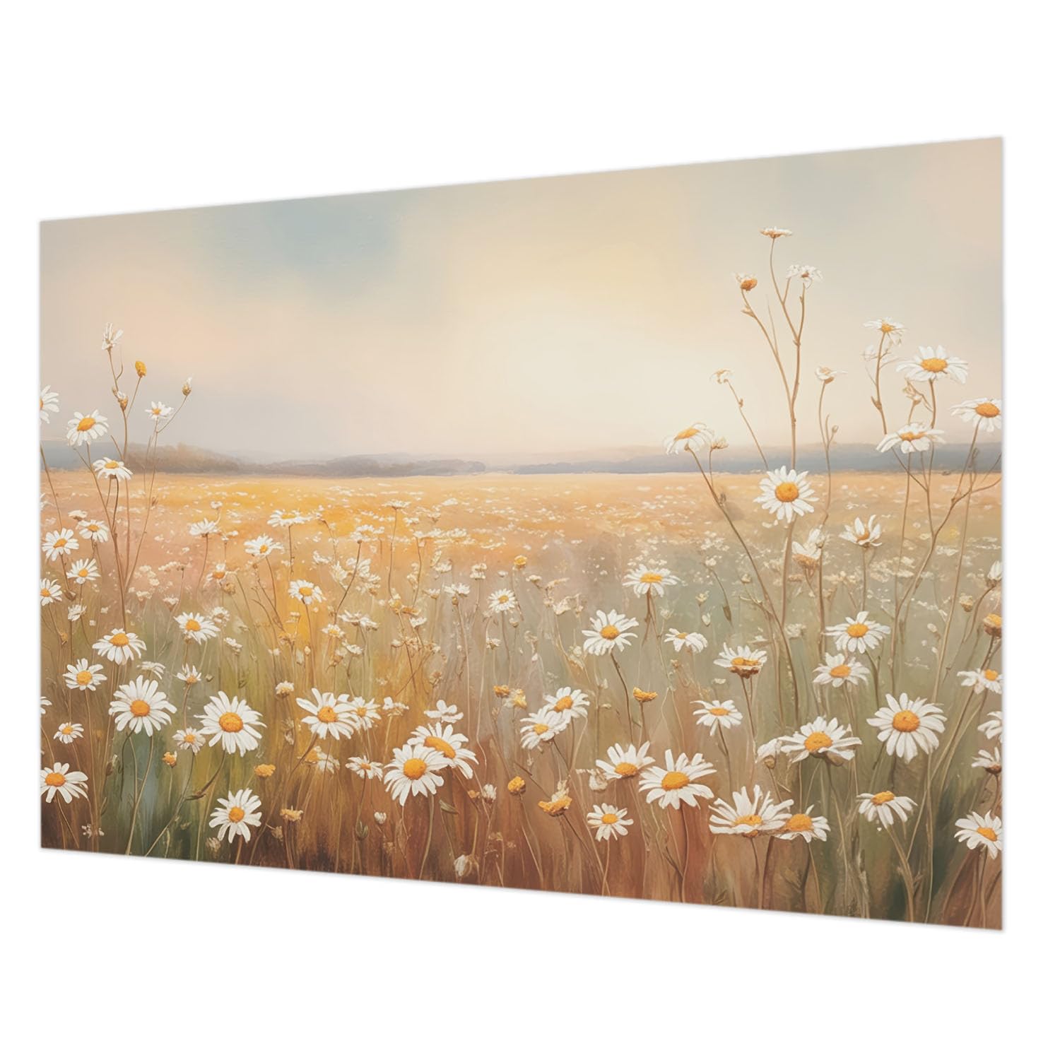 Papier peint de salon motif prairie fleurie pour chambre parentale