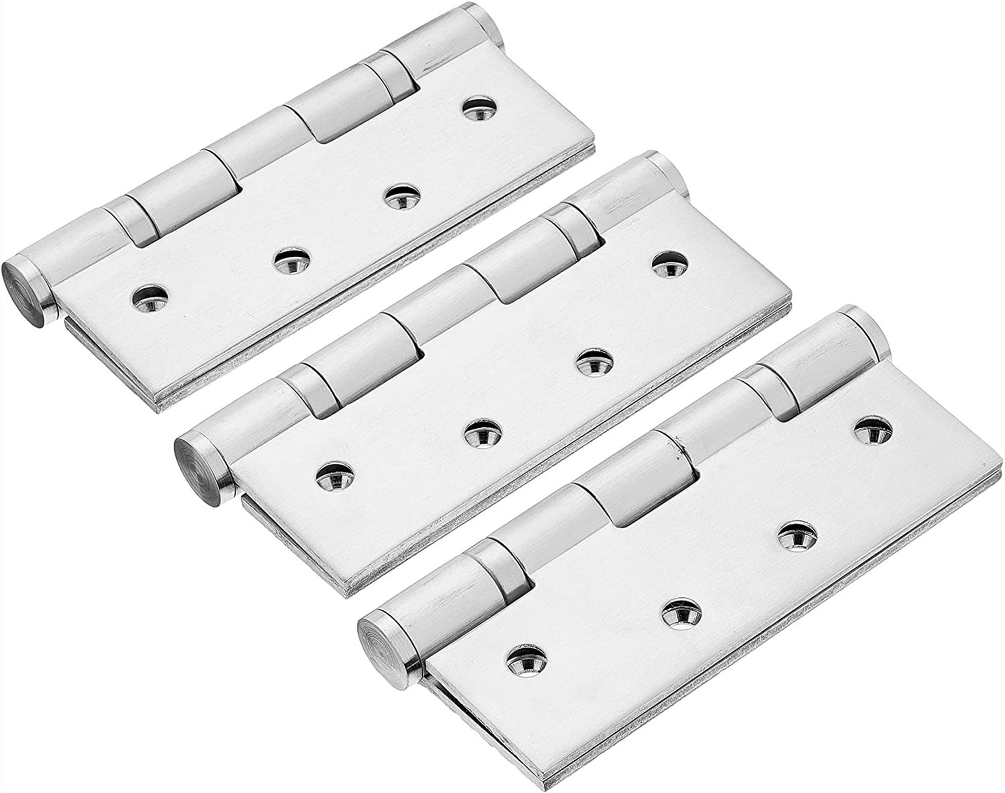 Nvsfzgiyg One Color Small Cabinet Door Stainless Steel Miniature Mini Hinge 4 Inch Flat 3 Pack