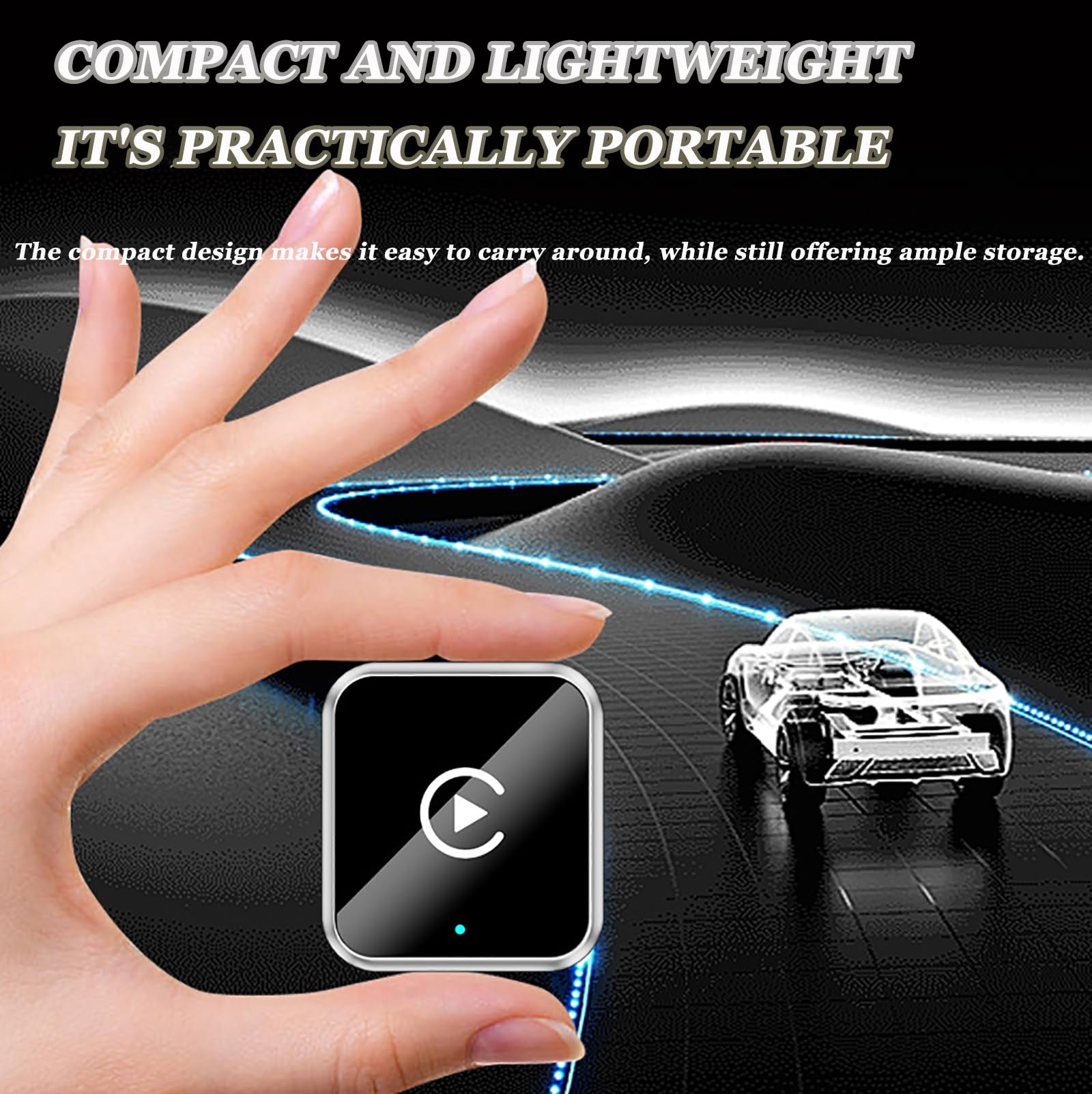 Adaptador Carplay Inalambrico para Peugeot Rifter 2018-2025, CarPlay Wireless Adapter Plug and Play, 2 en 1 CarPlay Dongle Convierte Cable a Inalámbrico