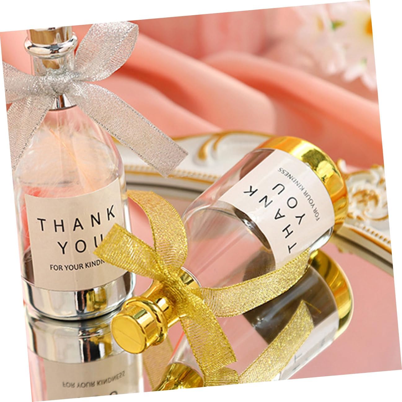 20pcs Bottle Shaped Candy Containers Wedding Party Favors for Guests Large Gold Sparkling Wine Bottle Candy Boxes Bridal Shower Sugar Cases