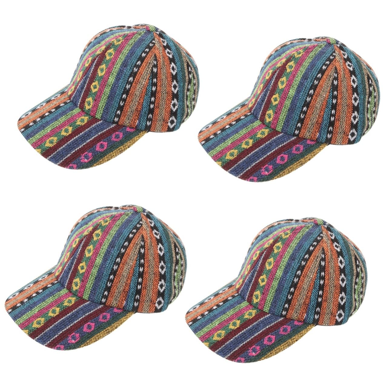 Healvian 4 Pezzi Cappellino da Baseball Uomini Berretto da Donna Cappelli da Uomo Cappello da Baseball da Donna Cappello per Le Donne Berretto con Visiera Cappelli Unisex Cotone
