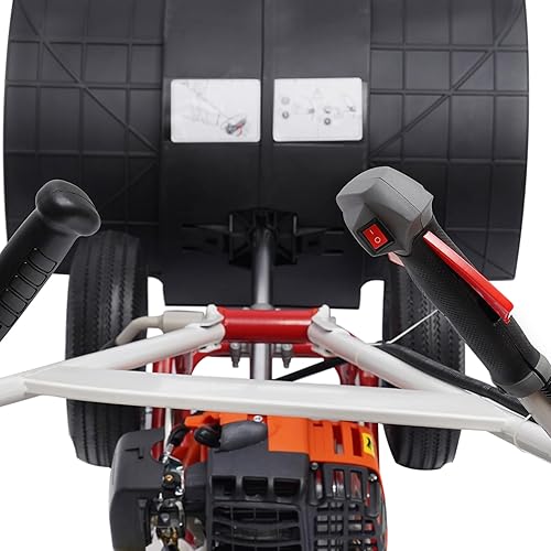 Miniatura 3 de Escoba barredora de limpieza de doble mango de 52 cc, 2.5 HP para caminar detrás de la nieve, motor de gas, barredora de nieve de mano, escoba,