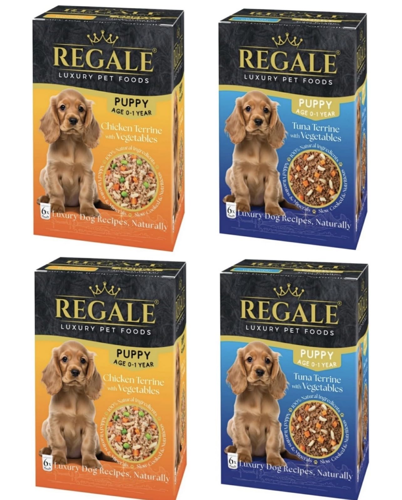 REGALE LUXURY Puppy Chicken & Tuna Terrine with Vegetable