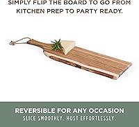 Vista 5 de PICNIC TIME Artisan Tabla de Charcutería de Acacia de 24" con Borde de Madera Natural, Tabla de Cortar de Madera con Mango, Bandeja de Servir