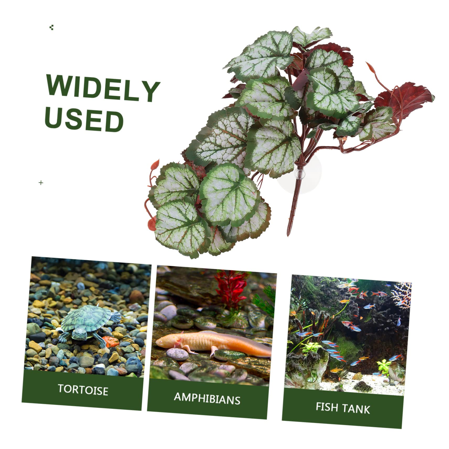 DOITOOL 5piezas Planta Acuática Artificial para Acuario y Terrario Decoración De Reptiles Simulación Natural Material Seguro para Mascotas y Acuarios