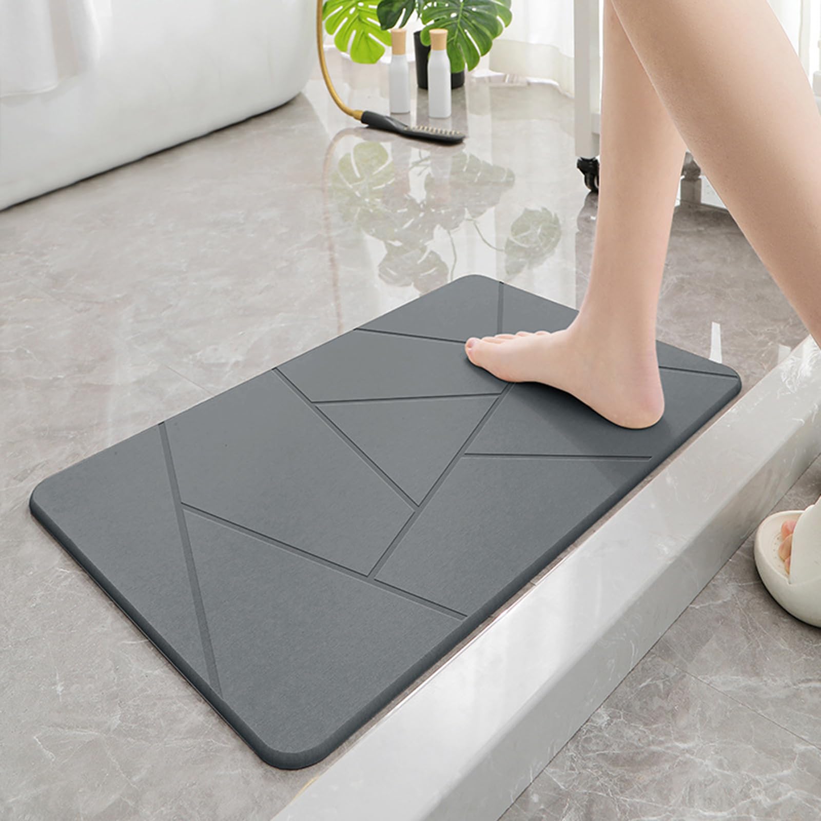 Generisch Tapis de bain en silice antidérapant à absorption rapide pour salle de bain et cuisine, séchage rapide