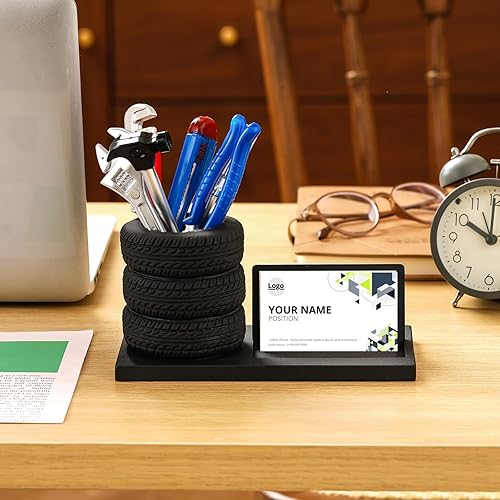 Miniatura 3 de Juego de 7 bolígrafos de herramientas novedosas con forma de neumático, portatarjetas de visita, llaves inglesas, regalo de Navidad, divertido