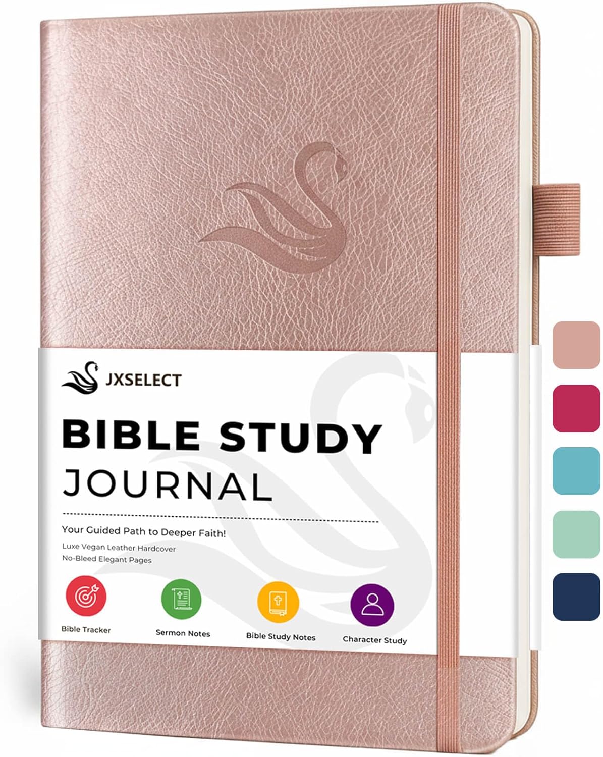 Bible Study Journal for Women – Guided Christian Notebook with Bible Reading Tracker, Prayer Prompts, Church Notes & Bible Study Supplies, Bible Journaling Kit, Beautiful Faith Gift for Her