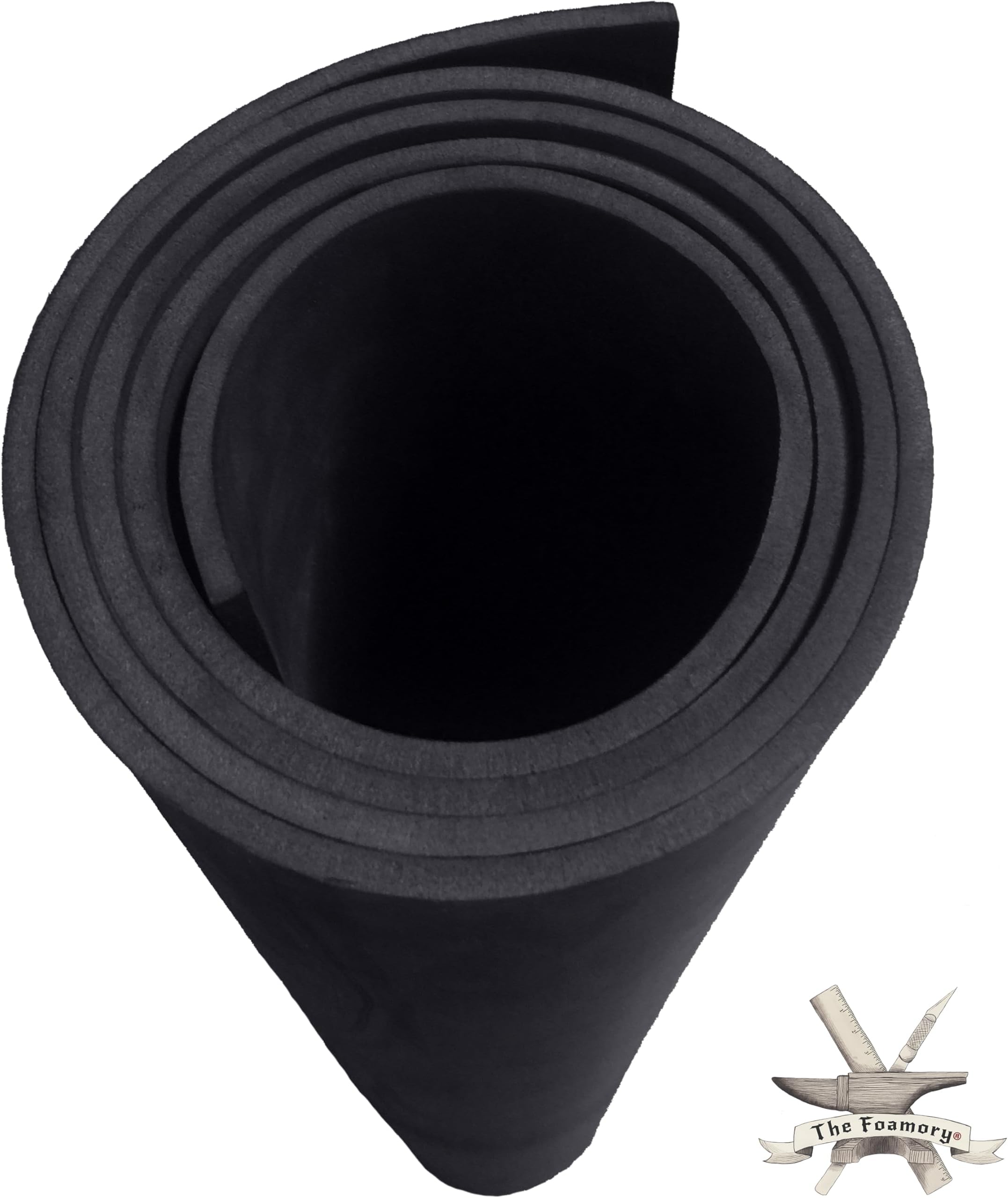 Shape Retention EVA Cosplay Foam - 5mm Thick (Black) X-Large 35”x59” High Density EVA Craft Foam Sheets - Premium 85 kg/m3 Heat Shape Material for DIY, Comic, Con or Halloween Costumes - The Foamory