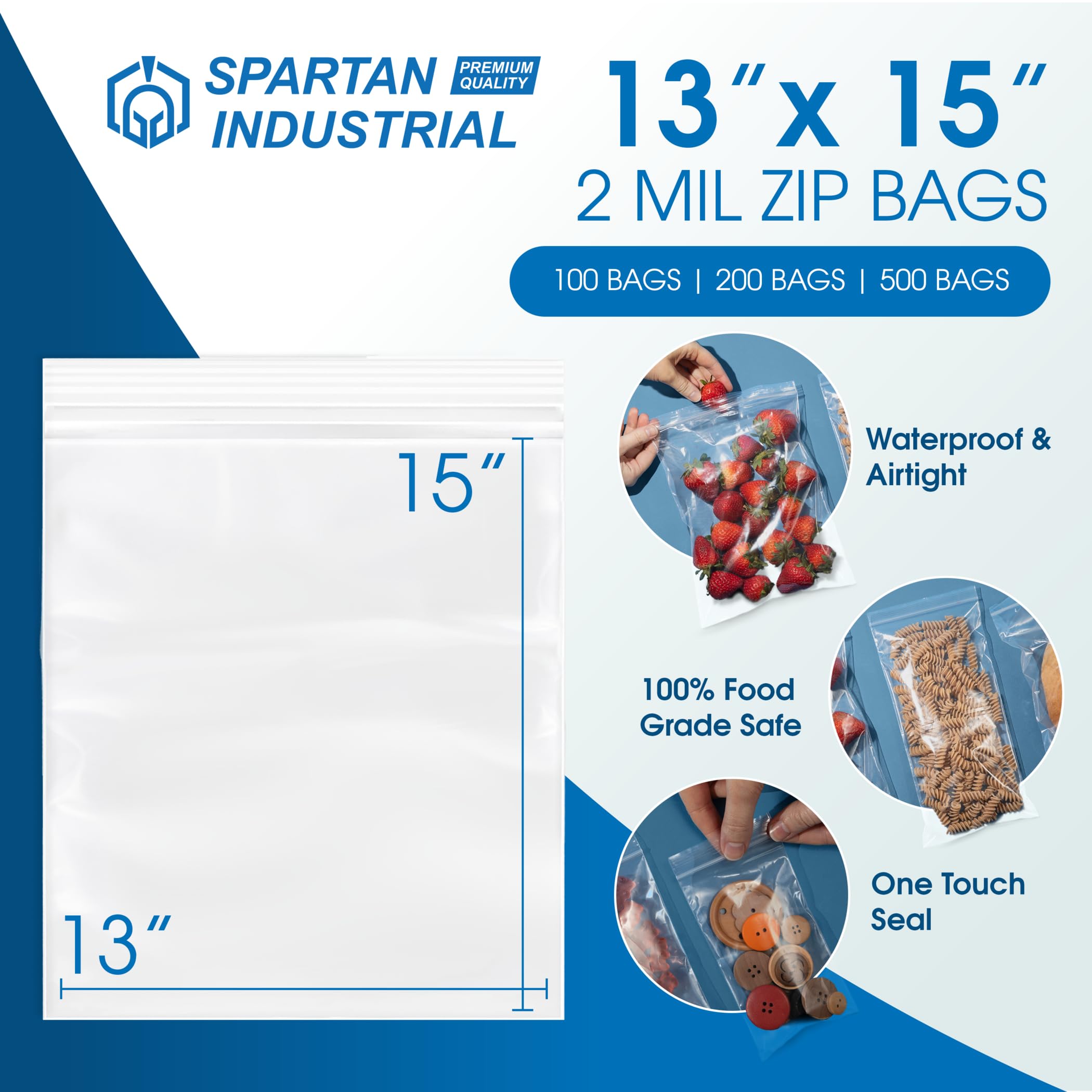 Amazon.com: Spartan Industrial - 13” X 15” (200 Count) 2 Gallon