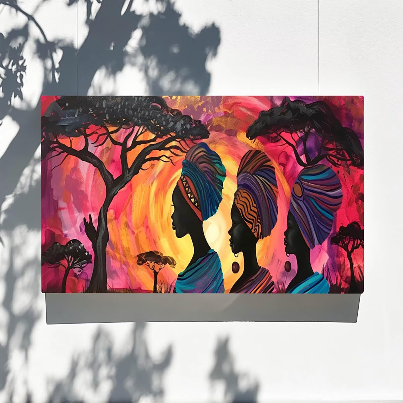 Malen nach Zahlen Erwachsene Afrikanische Frau Malen nach Zahlen ab 7 jahre Mädchen Landschaft Kreativ set für Erwachsene mit Leinwand Acrylfarben set und Pinsel, Bastelset zum Bemalen 80X160cm 7-I-6