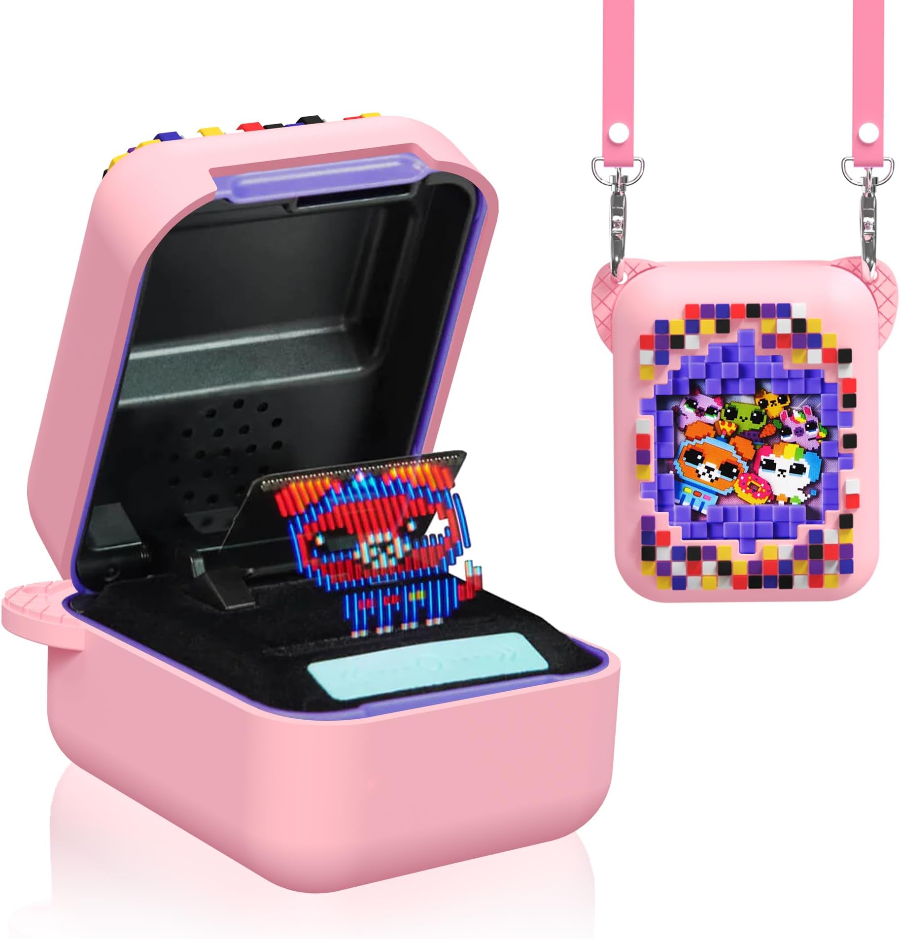 SKRVGOJFG Silicone Case for Bitzee Digital Pet Interactive Virtual Toy, Protective Skin for Bitzee Interactive Toy Digital Pet Accessories for Girls and Boys-Pink