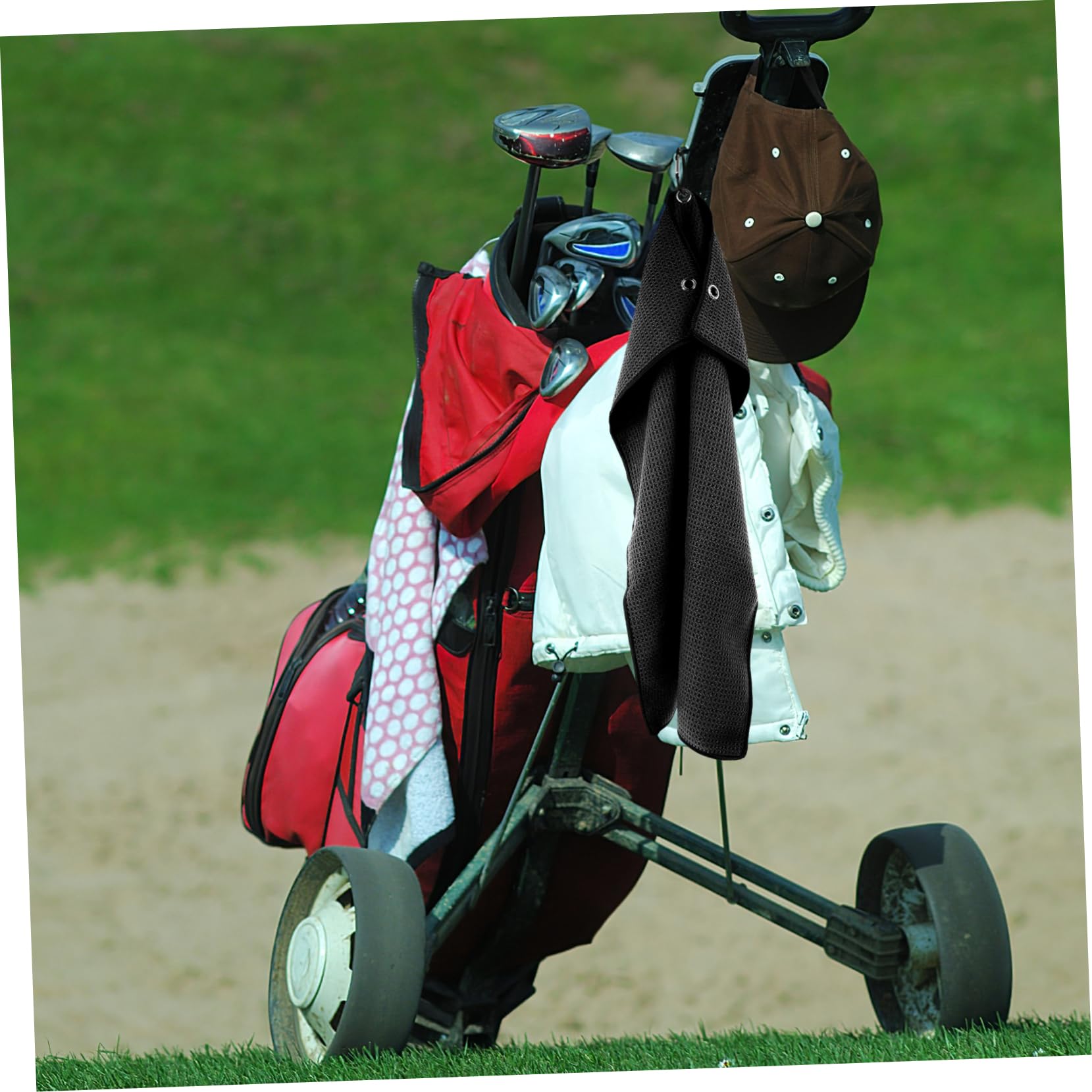 SUPVOX 3 Toallas De Golf Secas con Gancho Ligeras Y para Hombres Y Mujeres para Viajes.