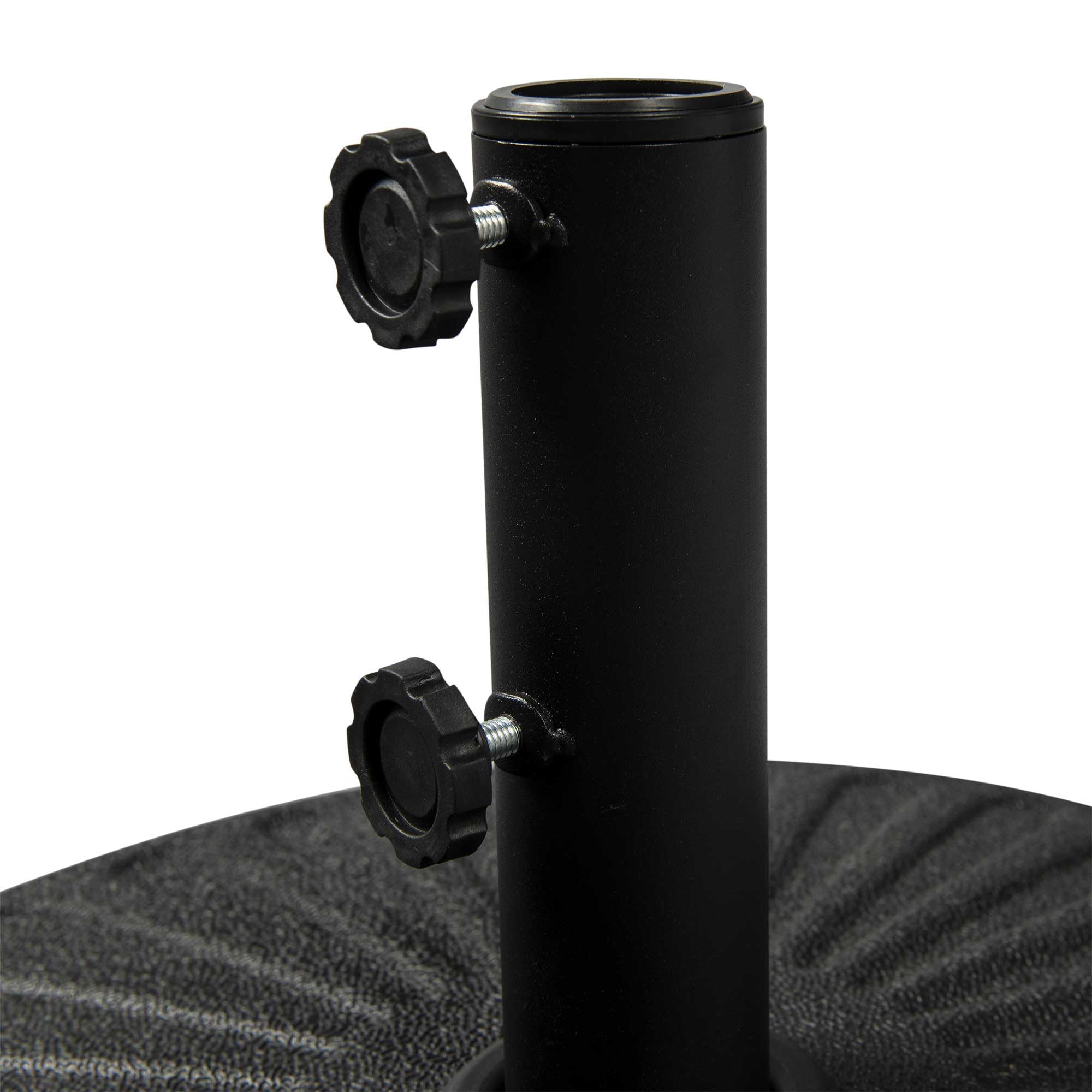 WERKA PRO Pied de Parasol Droit HDPE Mât Ø38-48 mm Ø51 x 34 cm Noir