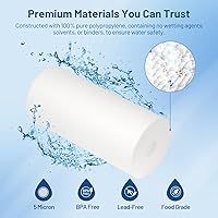 Vista 2 de Whole House 5 Micron 10" x 4.5" Polypropylene Sediment Well Water Filter Cartridge Replacement for DGD-5005, 155357-43, FP15B, SDC-45-1005