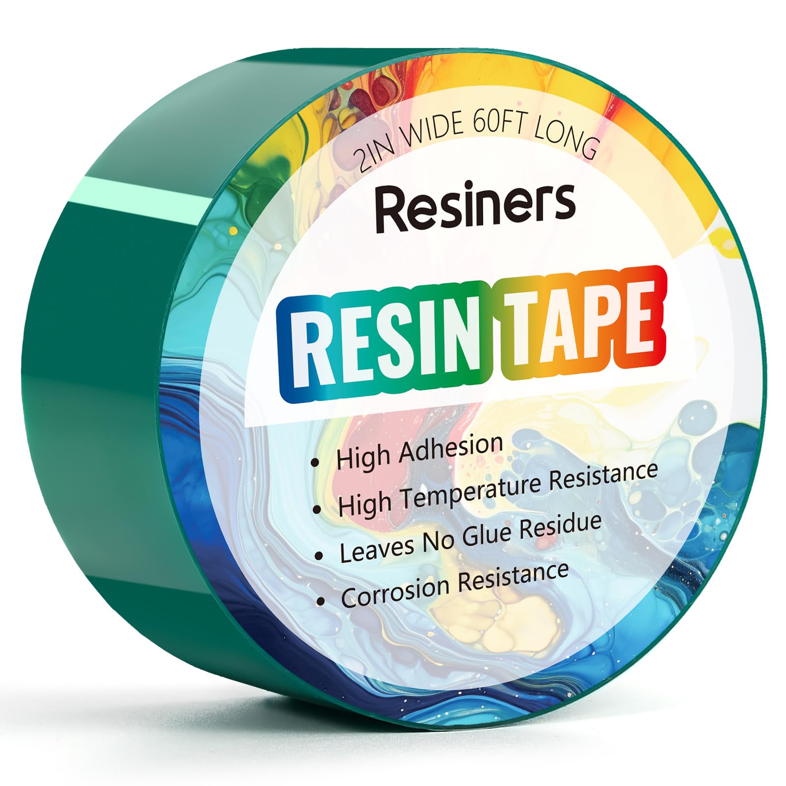 Resiners Harzband für Epoxidharzformen Thermisches Klebeband, hohe Temperaturbeständigkeit, leicht abziehbar, Release Harzband für Flusstische
