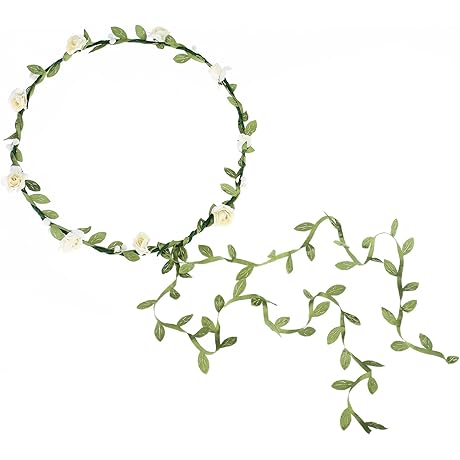 A Bohemian Symphony: AWAYTR Floral Hair Wreath for Bridal Elegance