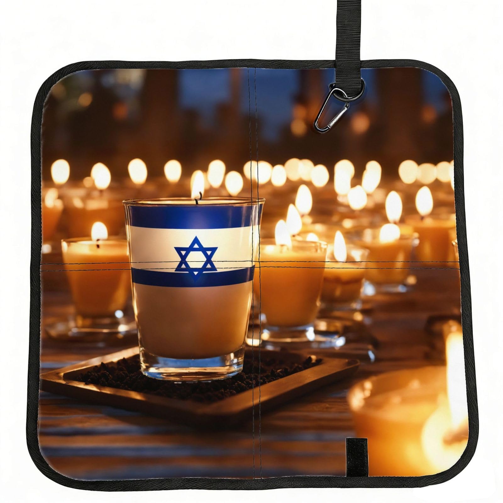 AYYQWE Israeli Flag Print Foldable Seat Cushion Portable Chair Pad Office Commuting Picnic Camping Outdoor