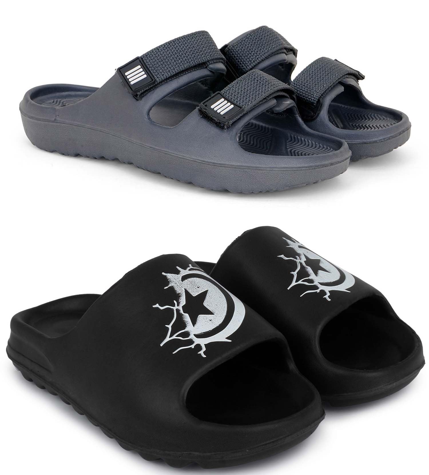 pampy angel Slipper/Flip Flops/Slides/Clogs/Sandals for Men, Comfortable & Light Weight| Stylish & Anti-Skid | Casual Waterproof & Everyday Flip Flops for Men & Boys Combo Pack of 2-picture-36
