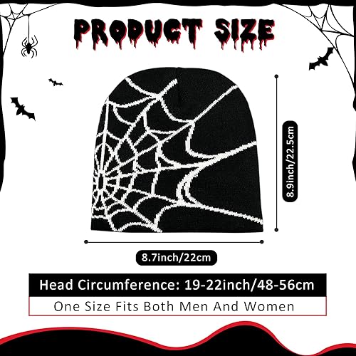 Miniatura 2 de Gorro de punto con orejas de gato para mujer, gorro de ganchillo con gorro de invierno a rayas, accesorios Y2K, gorros estilo gótico grunge