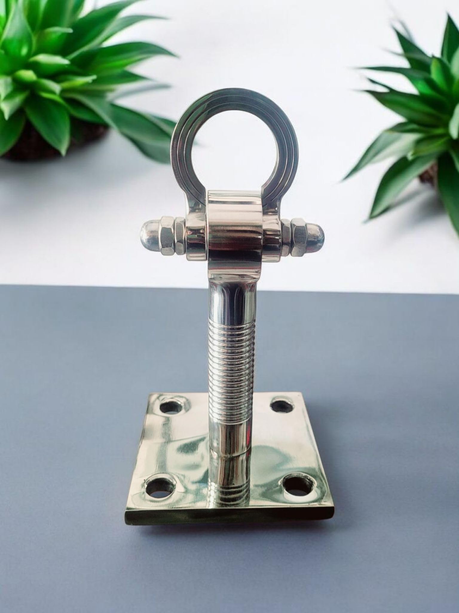 Nooks Stainless Steel Ceiling Mounted Swing Hook and Bearing kada (8Inch),Heavy-Duty,Square Base Plate for All Kind of Swing and Jhula Hanging Accessories (Pack of 1) (4)-image-41