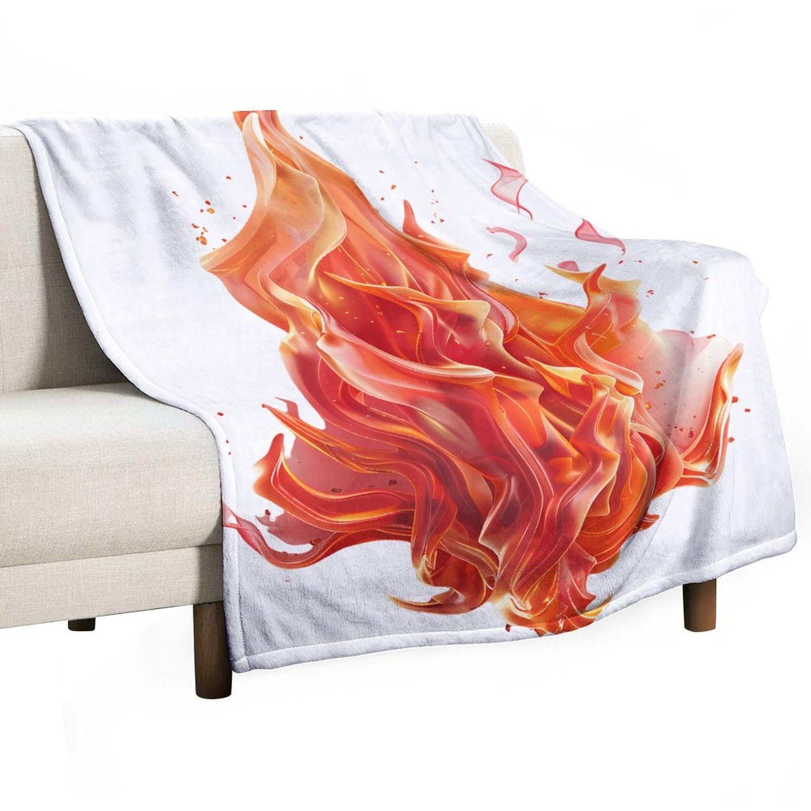MHYRAC Flannel Blanket, Flame Throw Blanket for Couch Sofa Bed Office, Soft And Comfortable Without Pilling
