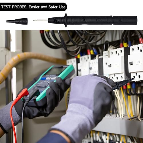 Miniatura 6 de Cables de prueba de multímetro, juego de adaptador de sonda de prueba de aguja de medidor, clips de alineador, kit de cables de prueba electrónicos,