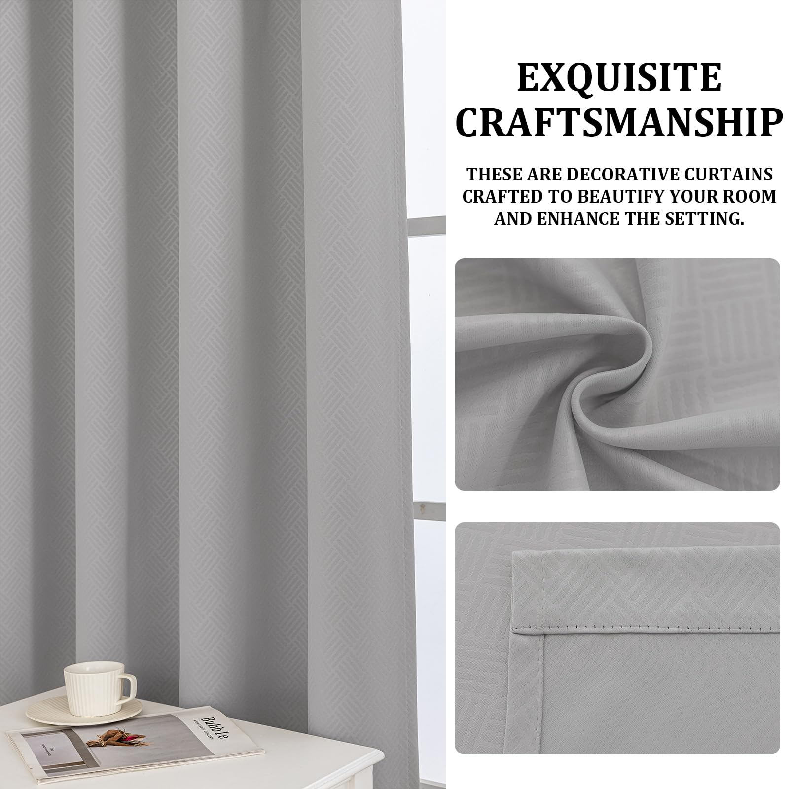 Ystyle Tenda Oscurante Per Interni Effetto Lino 2 Pezzi, 140x280cm, Moderne Natalizio Tenda Termica Isolante Freddo E Caldo Con Anelli, da Soggiorno Letto Cameretta Bambina, Rosa