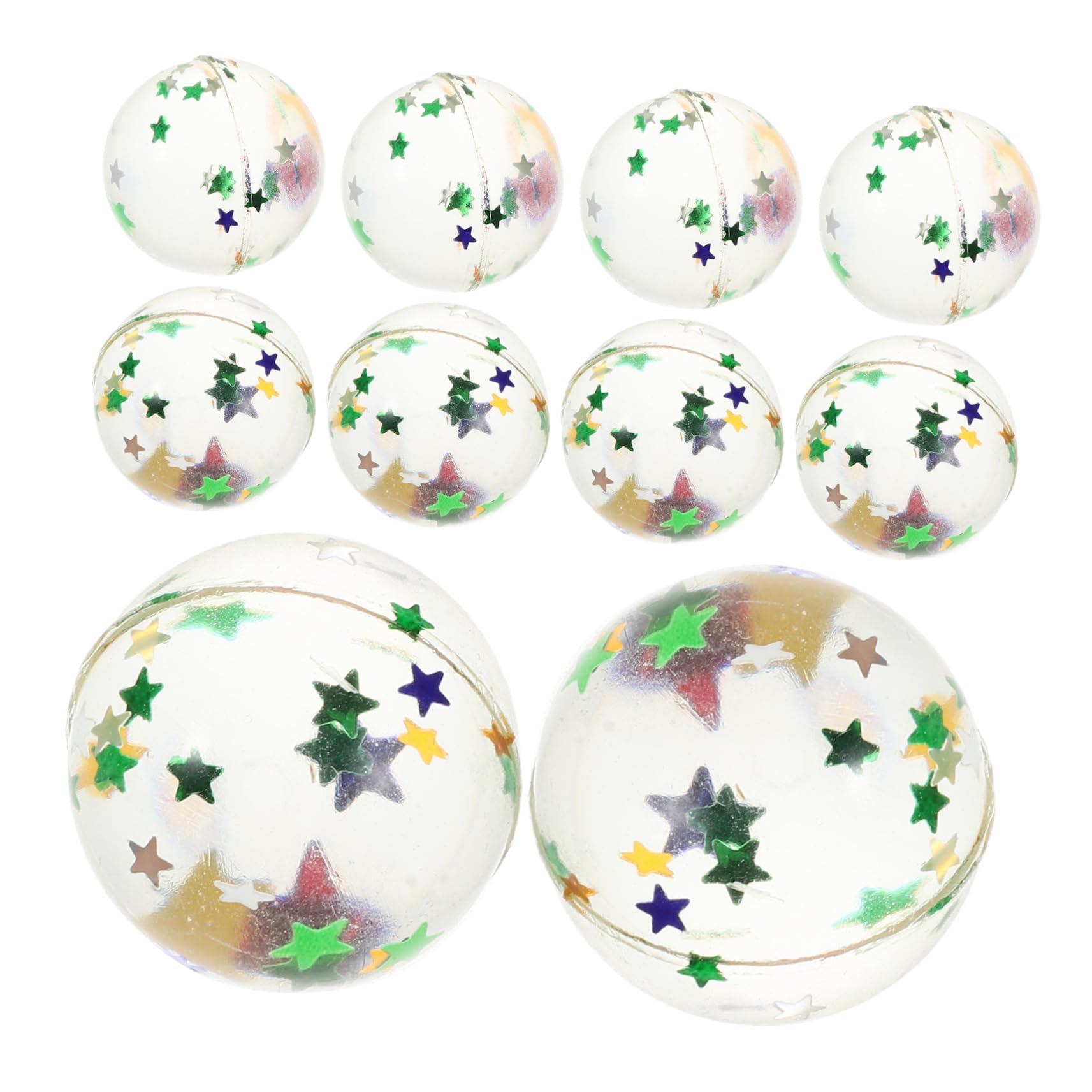 Hemobllo 100pcs Floating Water Skipping Balls with Five Pointed Star Sequins Beach Balls for Pool Games Summer Water Play and Outdoor Activities