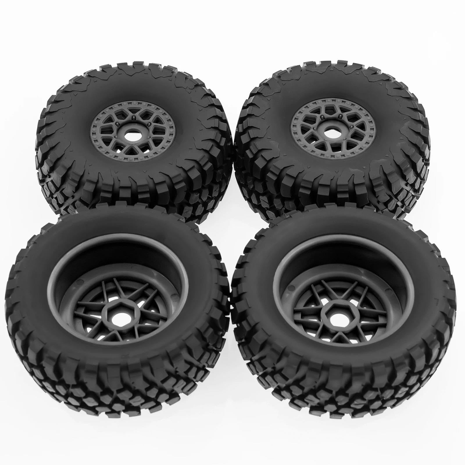 4 Pneus RC Pour Voiture 1/7 - 138 Mm De Diamètre - Hexagonal 17 Mm - Compatible ARRMA Mojave, Traxxas, Etc. - 11