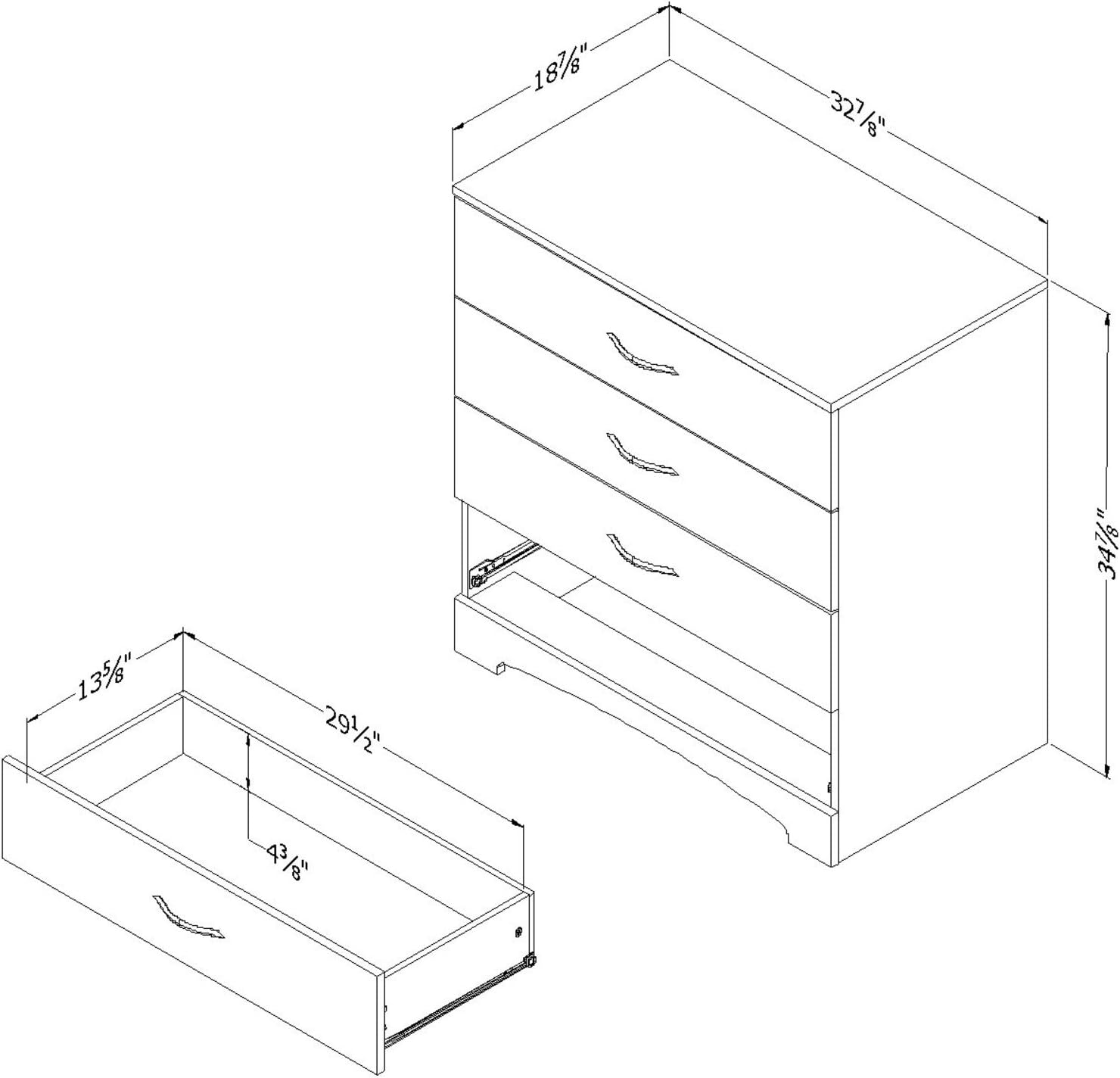 South Shore Step One 4-Drawer Chest, Pure White