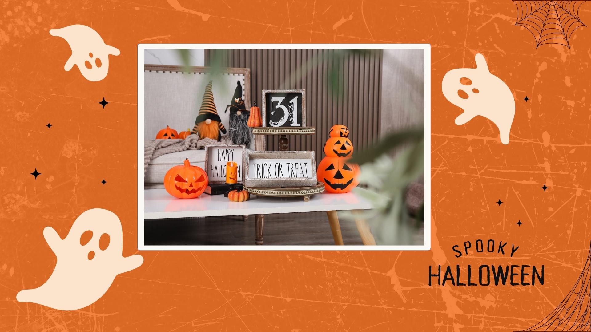 Halloween Holzschilder - 2er Set Mit Gruseligen Motiven Für Tür & Wand