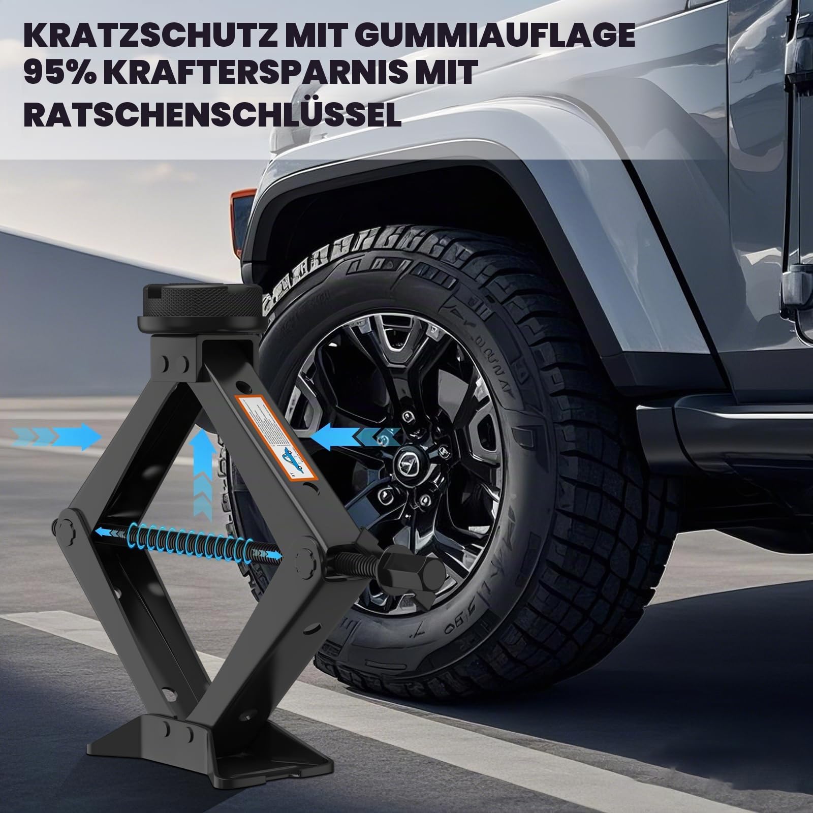 IMAYCC 3T Wagenheber Scherenwagenheber Universelle mit Ratsche