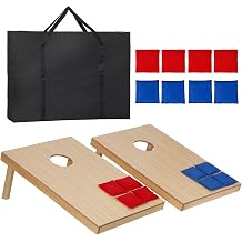 4FT X 2 FT/3 FT X 2 FT خشبية الفول حقيبة كورنهول لعبة مجموعة مع 8 أكياس الفول وحمل القضية