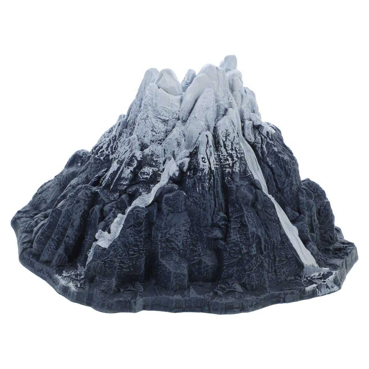 POPETPOP Décoration d'aquarium de montagne enneigée, simulation de volcan enneigé, modèle de paysage pour décoration d'aquarium de reptiles