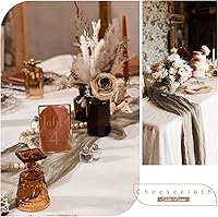 Vista 297 de Showgeous 10 Pack Baby Pink Cheesecloth Table Runner 10FT Long Semi-Sheer Gauze Table Runner Boho or Rustic Wedding Decor for Wedding Decor Arch