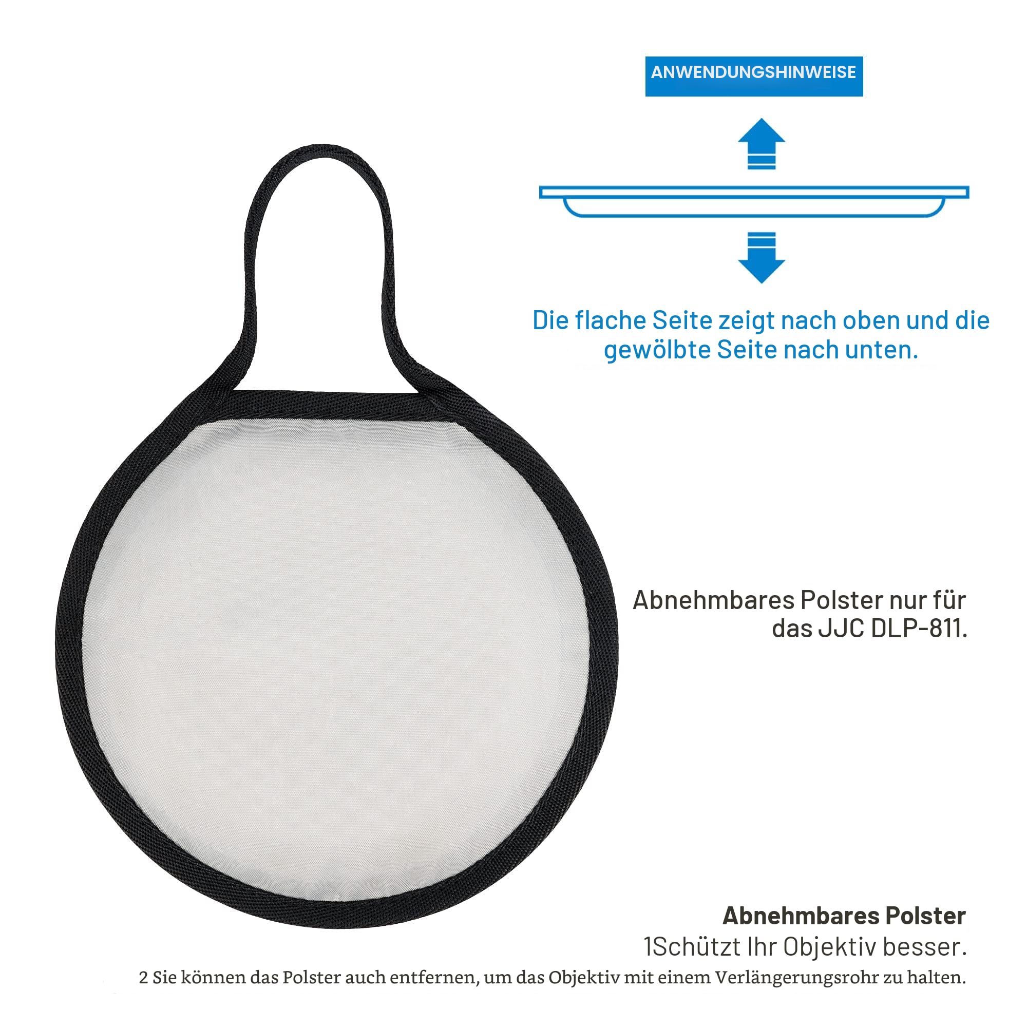 JJC Deluxe Objektivtasche für Sony FE 200–600mm F5.6–6.3 G NIKKOR Z 180-600mm F5.6-6.3 Z 600mm F6.3 VR Objektiv, Wasserabweisendes Objektivzubehör Schutzhülle mit Schultergurt und Abnehmbarem Kissen