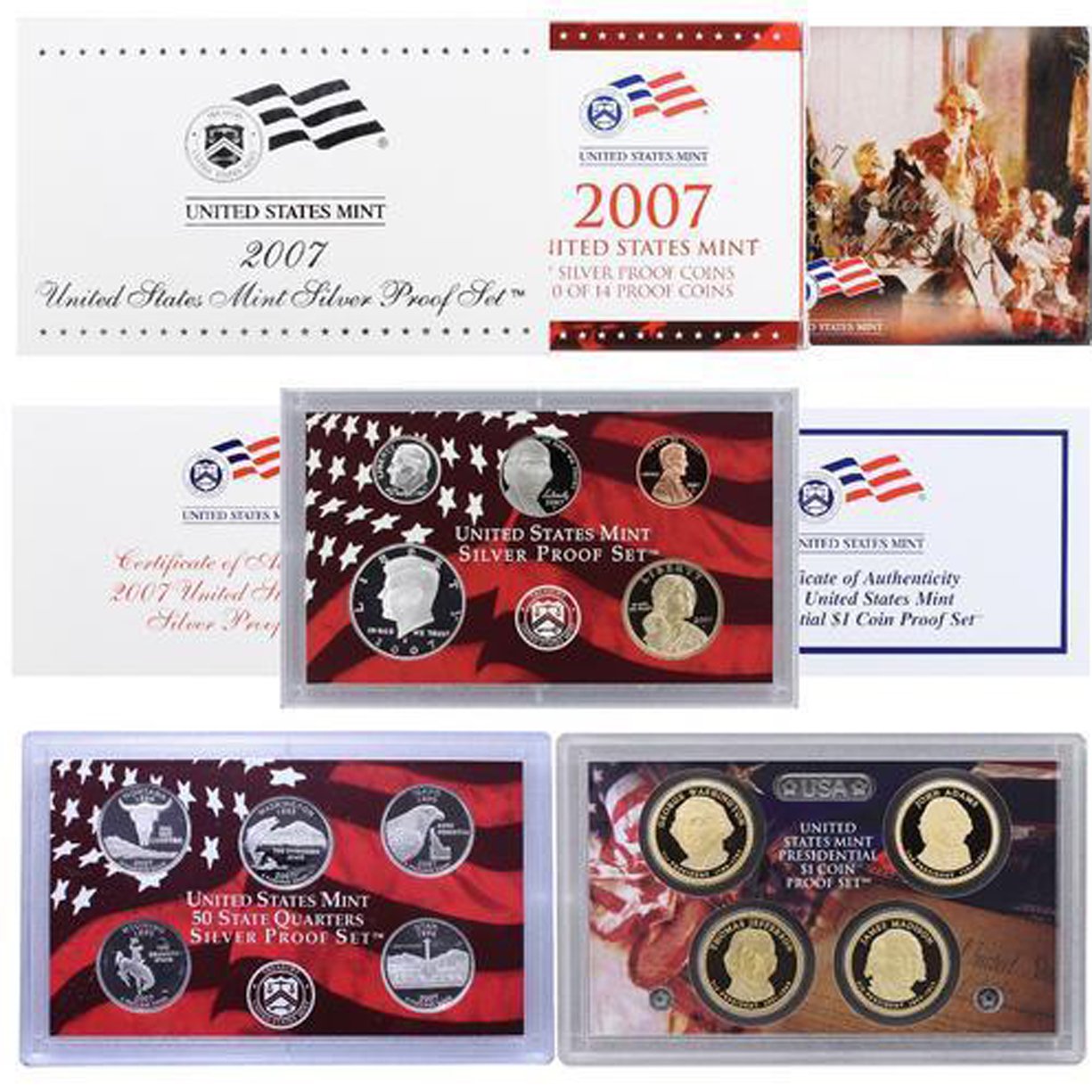 2007 S US Mint Silver Proof Set OGP at Amazon's Collectible Coins