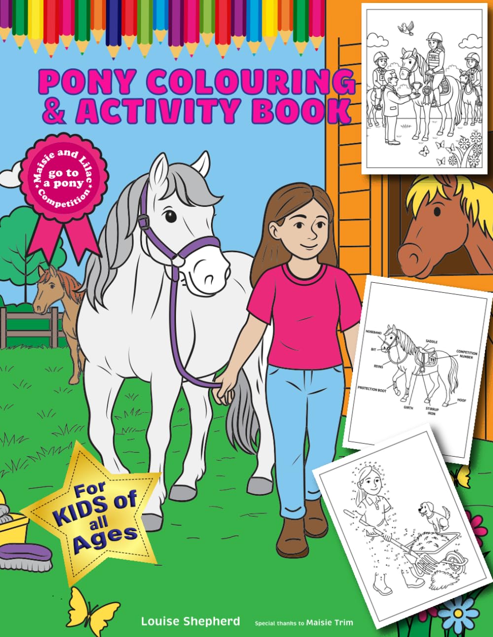 Horse and Pony Colouring Book for Children: Perfect Gift for Horse-Mad Kids - Includes a Heartwarming Pony Story, Real Pony Activities, Puzzles, Grooming Lessons, and Over 30 Colouring Pages