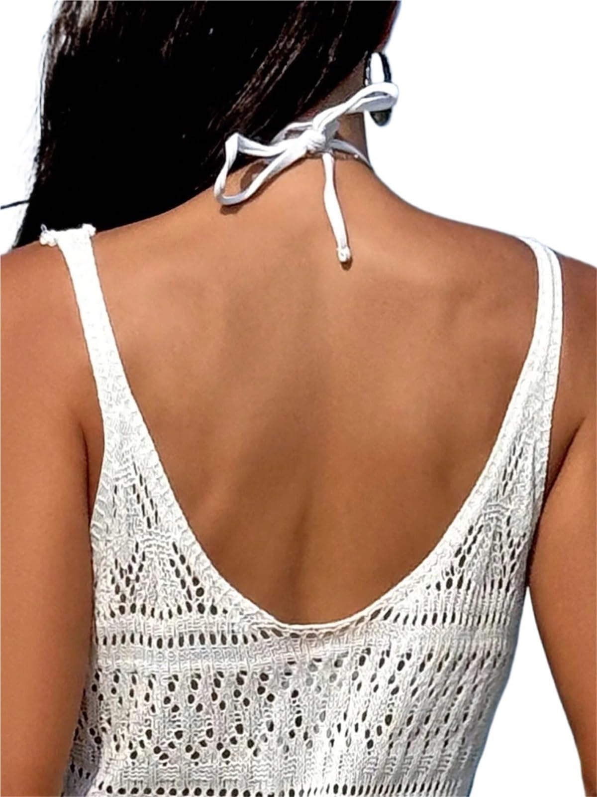 Bikini Cover Up Damen Kleid Cover up Rock Rock zeigt Körper Taille Bikini(Black,XXL)