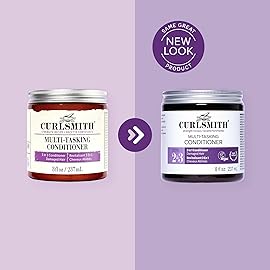 CURLSMITH Multi-Tasking 3-in-1 Conditioner, Use as a Protein-Rich Rinse-Out Conditioner or Leave-In or Deep, For All Curl Types, Vegan & Cruelty Free (8 oz)