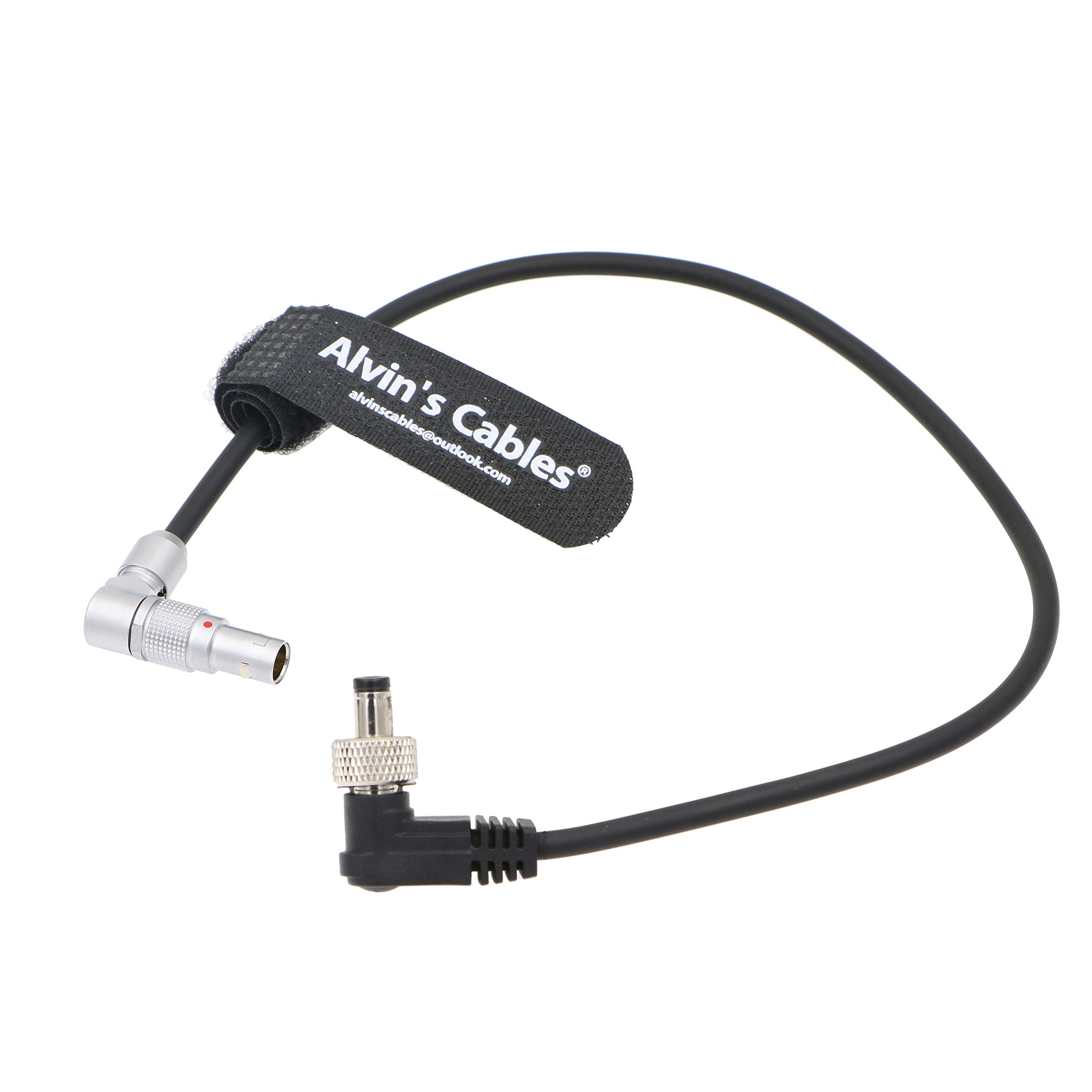 Alvin's Cables Z CAM E2 S6 F6 F8 Cable de alimentación Locking DC a Giratorio 2 Pines Macho Ángulo Recto para Atomos Shinobi Ninja V OSEE G7 Monitor Ajustable 90 Grados 2 Pines Macho Cable 45cm