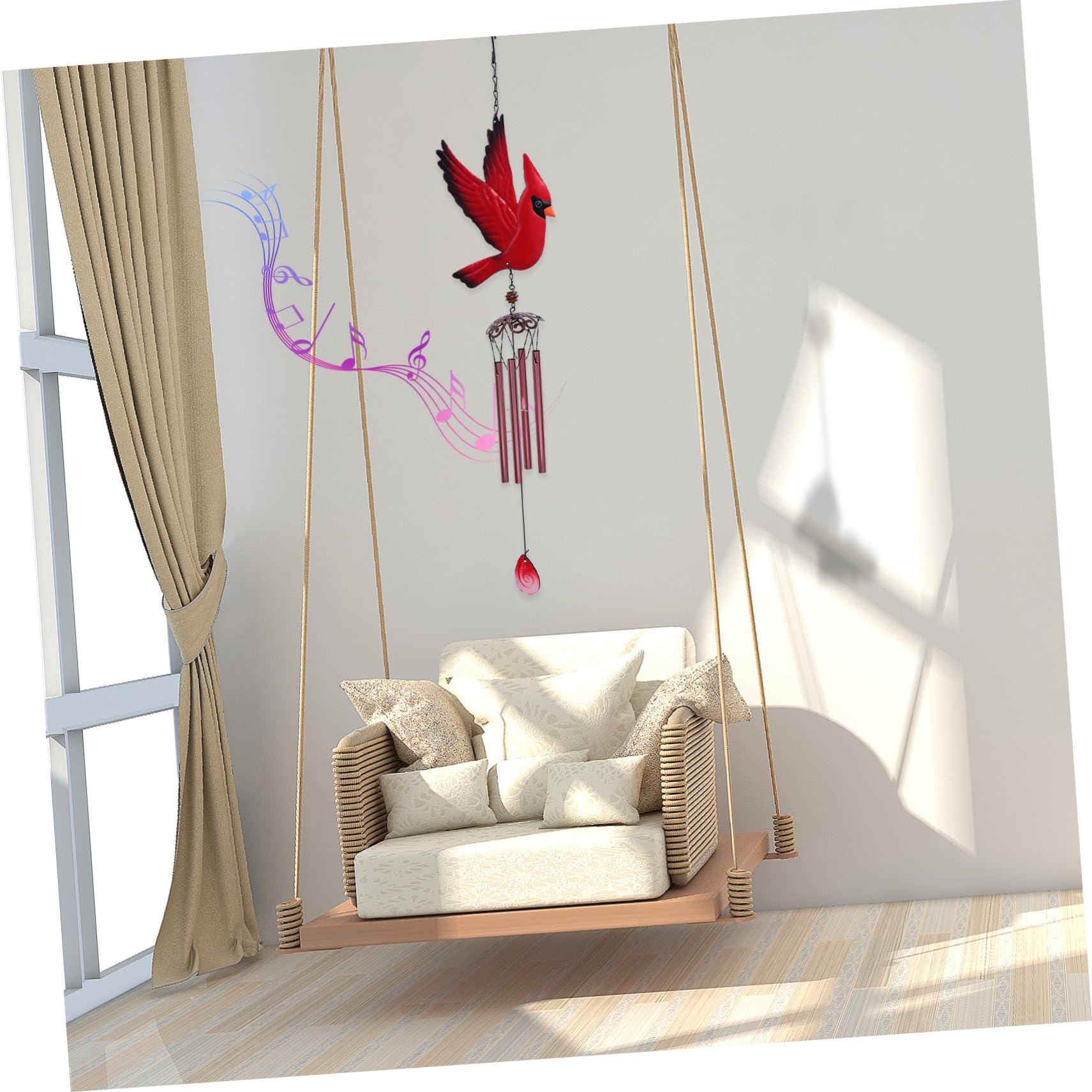 Kisangel Campanelli Eolici a Forma di Volatile in Ferro, 3 Pezzi, Decorazione Sospesa per Soggiorno e Giardino, Stile Creativo