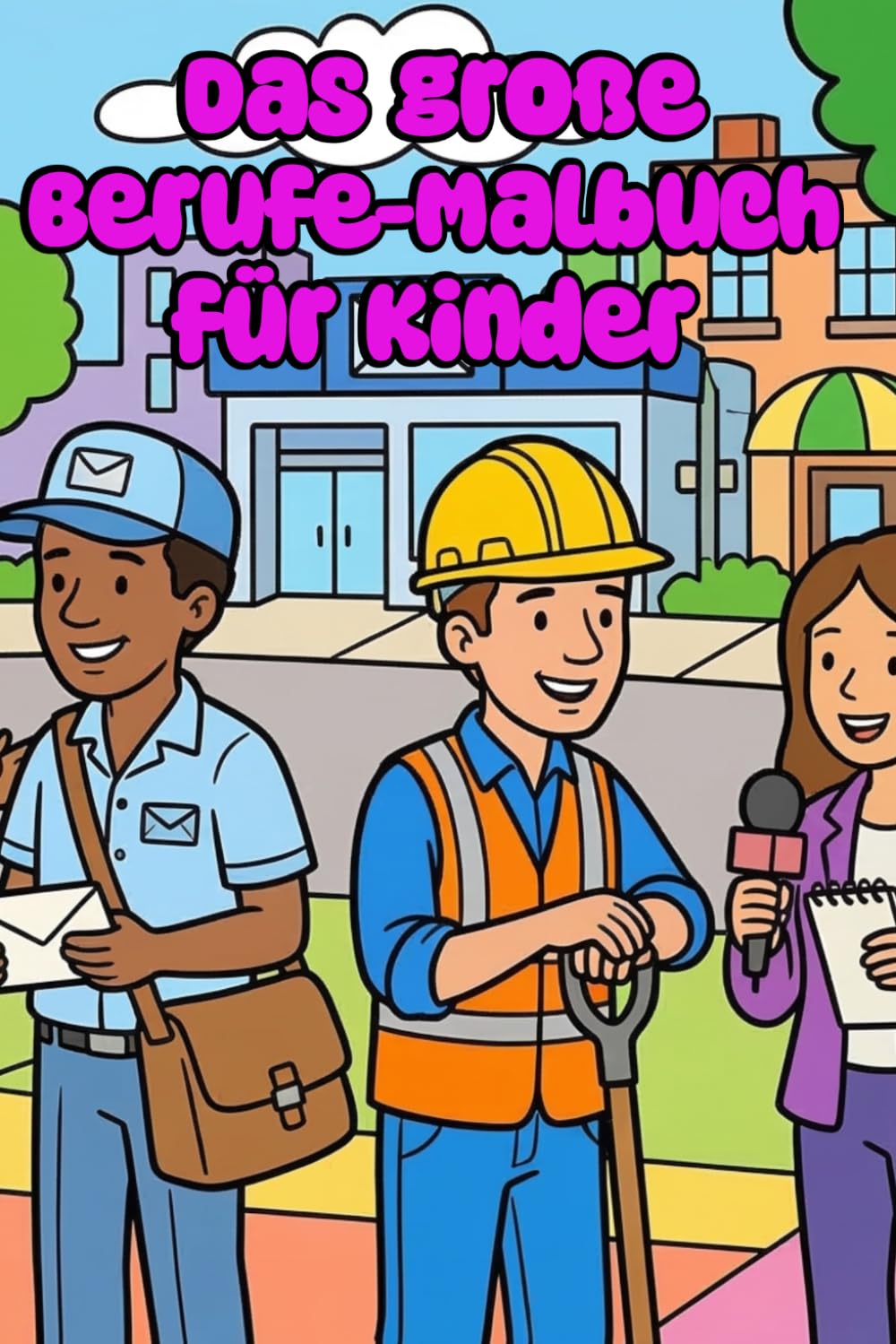 Das große Berufe-Malbuch für Kinder: 50 spannende Jobs zum Ausmalen – Feuerwehr, Arzt, Pilot, Bauarbeiter und viele mehr