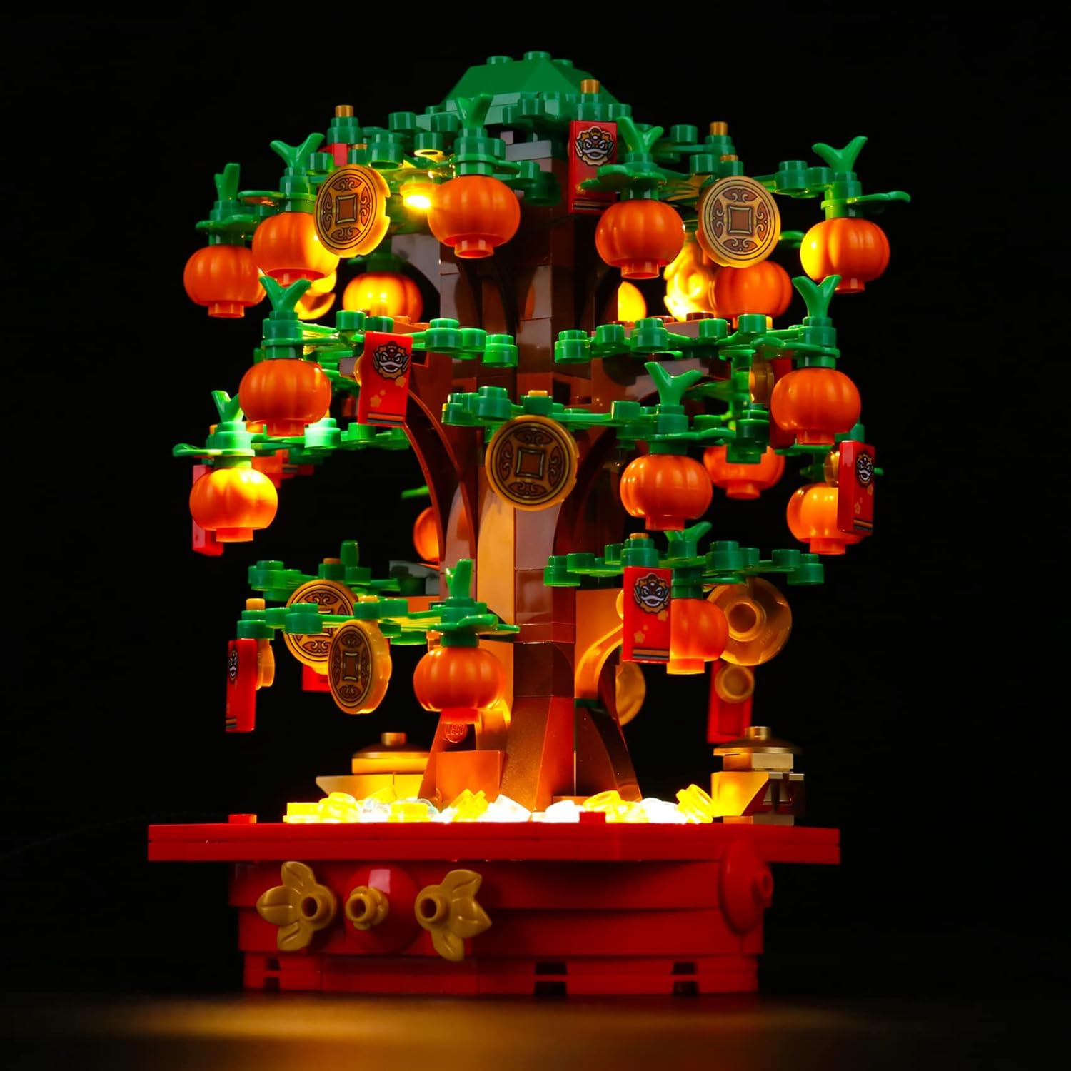 LED Lighting Kit Compatible with Lego Money Tree 40648 Building Kit - Lights Only - Decoration LED Light Kit Without Building Block Model (Basic Version)