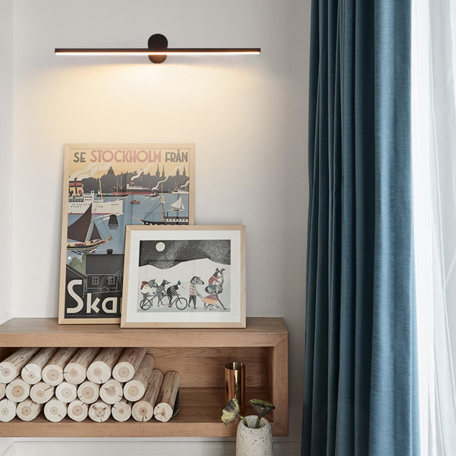 LED Spiegelleuchte Wandlampe Indoor Wandleuchte Bad Spiegel Wasserdicht Wandbeleuchtung Lange Wandleuchten Aluminium für Schminklicht Spiegellampen Badezimmer (Weiß-Weißes Licht,80cm)